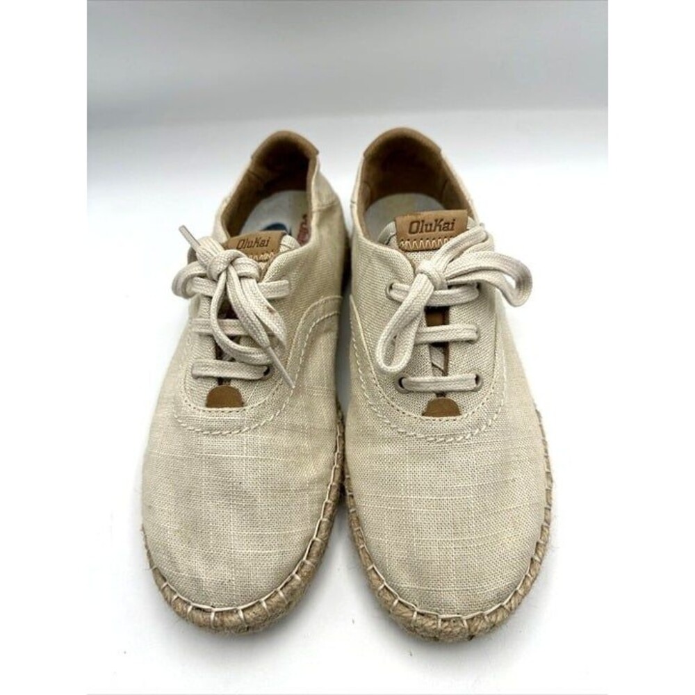 Olukai Womens Size US W 6.5 Kaula Pa'a Li Tapa Espadrille Comfort Casual Shoes